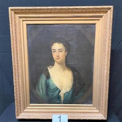 LOT#1: Late 18th Century Believed to be Portrait of Mary Belcher