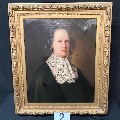 LOT#2: Believed to be 18th Century English School Portrait of a Man #1