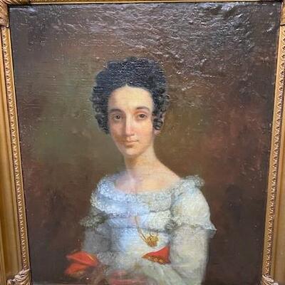 LOT#3: Believed to be 18th Century English School Portrait of a Lady #1