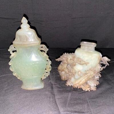 LOT#25: 2 Carved Jade Pieces