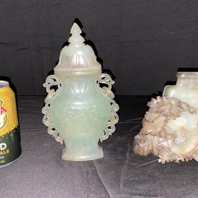 LOT#25: 2 Carved Jade Pieces