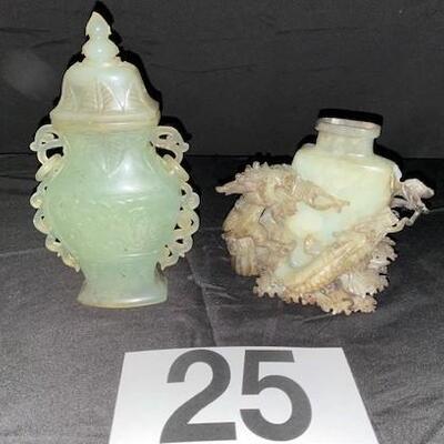 LOT#25: 2 Carved Jade Pieces