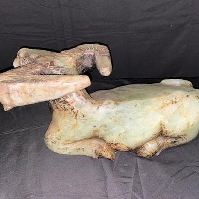 LOT#28: Large Carved Chinese Jade Water Buffalo