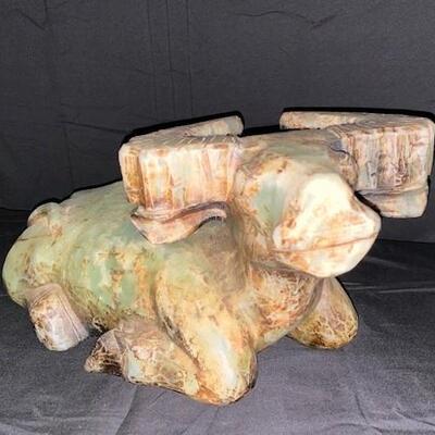 LOT#28: Large Carved Chinese Jade Water Buffalo