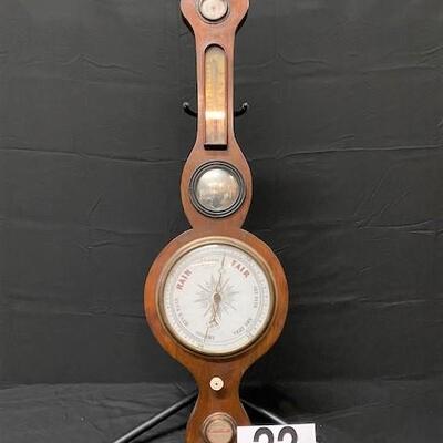 LOT#33: Antique Believed to be Porcelain Faced Barometer