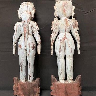 LOT#52: Carved Wooden Buddhist Statues