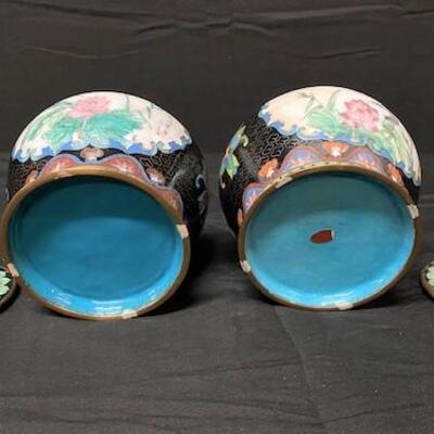 LOT#57: Pair of Contemporary Chinese Cloisonne