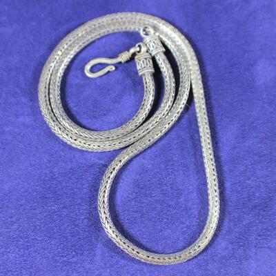 LOT#81: Marked .925 Silver Byzantine Style Necklace 24g