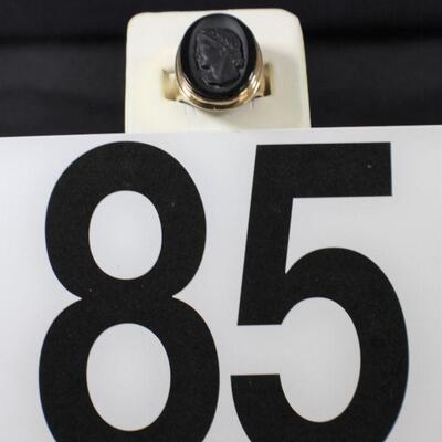 LOT#85: Stamped 10K Gold Men's Cameo Ring 9.9g
