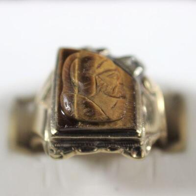 LOT#99: Stamped 10K Gold Cameo Ring 4.8g