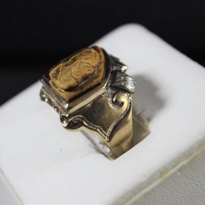 LOT#99: Stamped 10K Gold Cameo Ring 4.8g