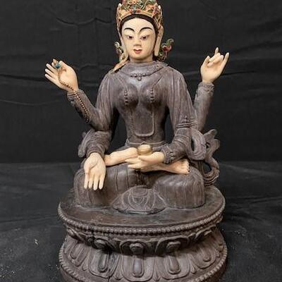 LOT#113: Carved Asian Statue Lot #1