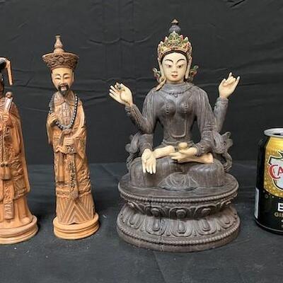 LOT#113: Carved Asian Statue Lot #1