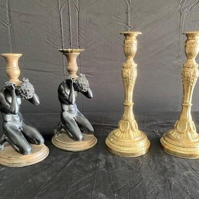 LOT#128: 2 Pairs of Candle Sticks
