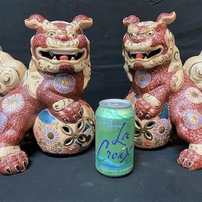 LOT#137: Signed Foo Dogs