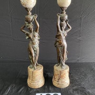 LOT#138: Pair of Contemporary Figural Bronzes