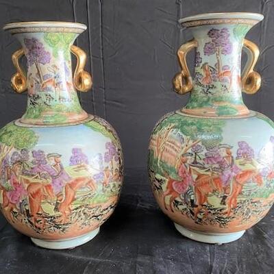 LOT#140: Asian Import Vases