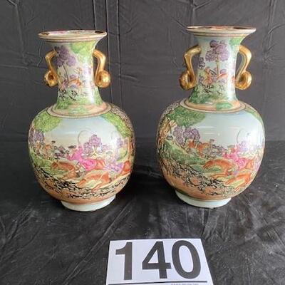 LOT#140: Asian Import Vases