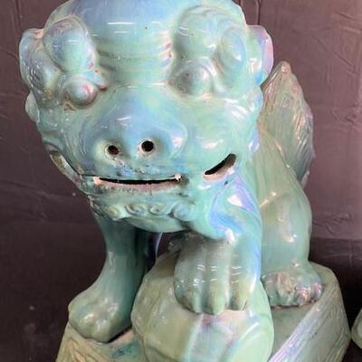 LOT#141: Pair of Large Foo Dogs #1