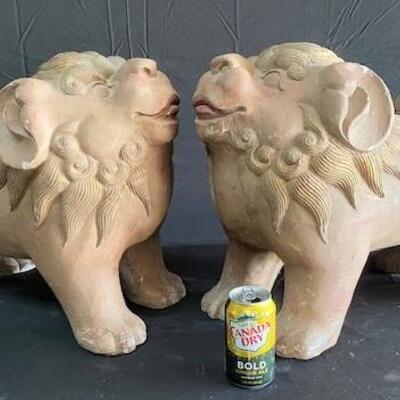 LOT#142: Pair of Large Foo Dogs #2