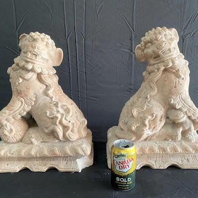 LOT#145: Pair of Large Foo Dogs #3