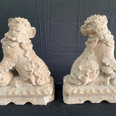 LOT#145: Pair of Large Foo Dogs #3