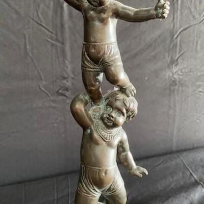 LOT#147: Contemporary Bronze Statues of Children