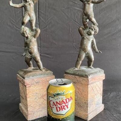 LOT#147: Contemporary Bronze Statues of Children