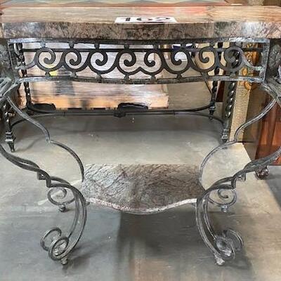 LOT#162: Cast & Marble Commode