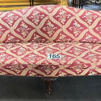 LOT#165: Chippendale Style Sofa