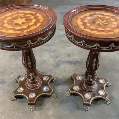 LOT#182: Louis XV Style Pedestal Tables