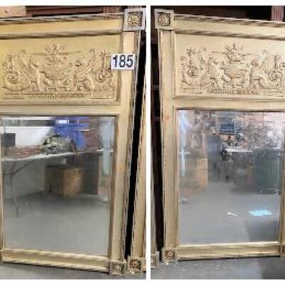 LOT#185: Pair of Large Trumeau Mirrors