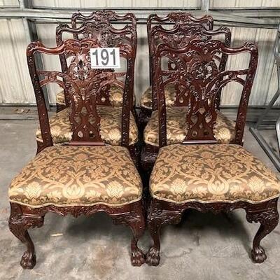 LOT#191: Set of 6 Rosewood Chairs