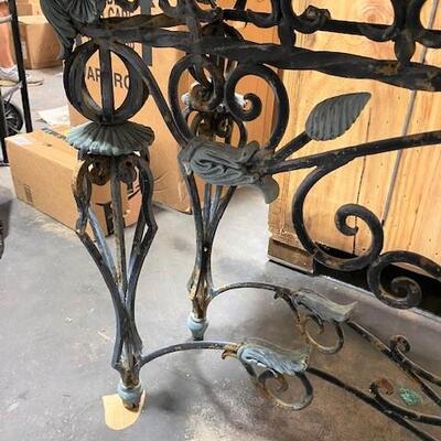 LOT#198: Wrought Iron Hall Table