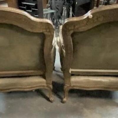 LOT#209: Pair of Handcock & Moore Provencal Style Parlor Chairs