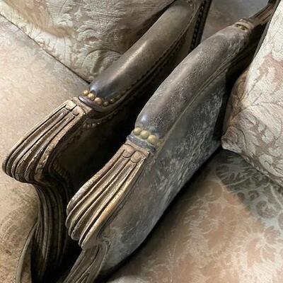 LOT#209: Pair of Handcock & Moore Provencal Style Parlor Chairs