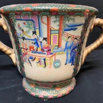 LOT#216: Pair of Handled Vases