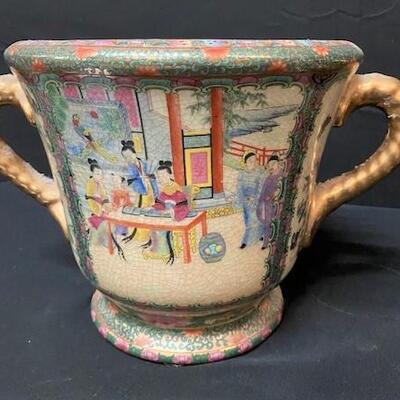 LOT#216: Pair of Handled Vases