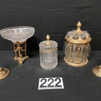 LOT#222: Ornate Canister Lot #1