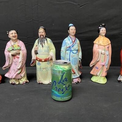 LOT#231: Believed to be Hand painted Porcelain Chinese Figures