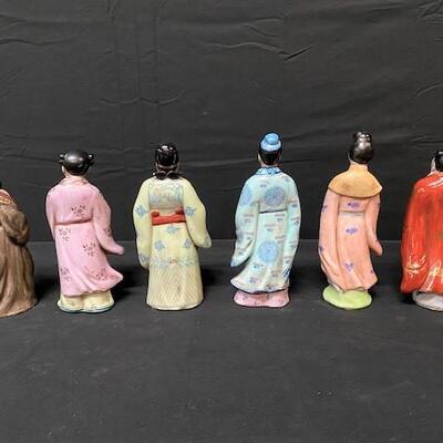 LOT#231: Believed to be Hand painted Porcelain Chinese Figures