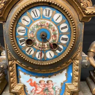 LOT#237: Believed to be French Figural Clock