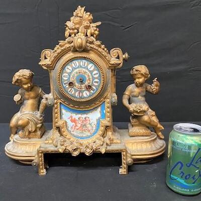 LOT#237: Believed to be French Figural Clock
