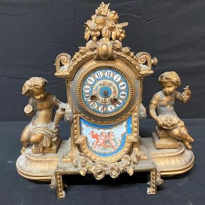 LOT#237: Believed to be French Figural Clock