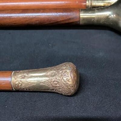 LOT#240: Cane Lot (Includes 14K Gold Pommel)