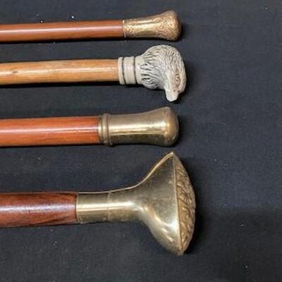 LOT#240: Cane Lot (Includes 14K Gold Pommel)