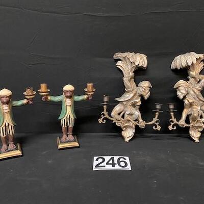 LOT#246: Monkey Candle Holder Lot