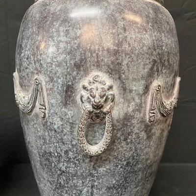 LOT#250: Bombay Company Covered Metal Urns