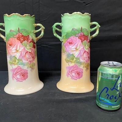 LOT#258: C.T. Altwasser Hand painted Vases
