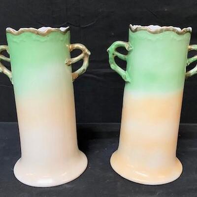 LOT#258: C.T. Altwasser Hand painted Vases
